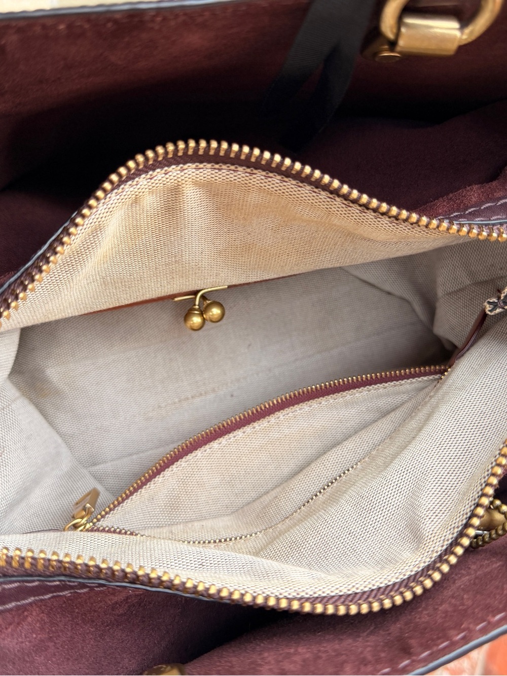 Coach 1941 Rogue with Tea Rose Rivets Oxblood Leather - Style #30456 - Picture 12 of 15